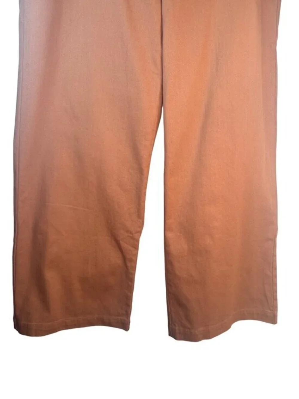 New Princess Highway Size 12 Rust Wide-Leg High Rise Pants Cotton Blend